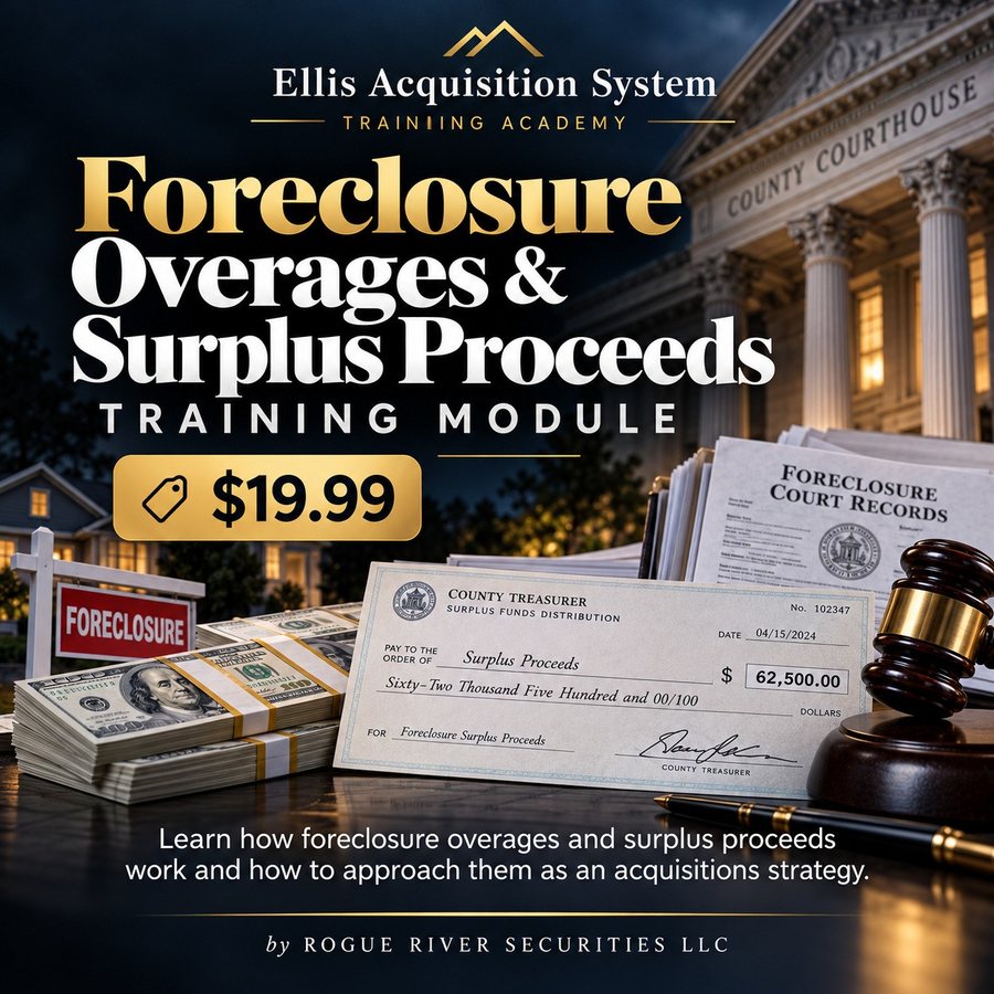 Foreclosure Overages & Surplus Proceeds Training Module cover